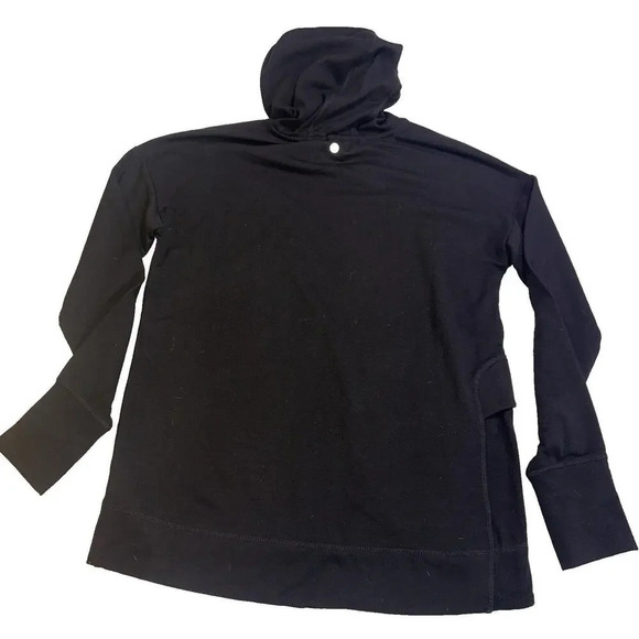Yogalicious Black Pullover Active Wear Gaiter Long Sleeve Athleisure Lounge Top - Picture 11 of 11